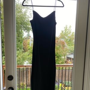 & Other Stories Midi black slip dress